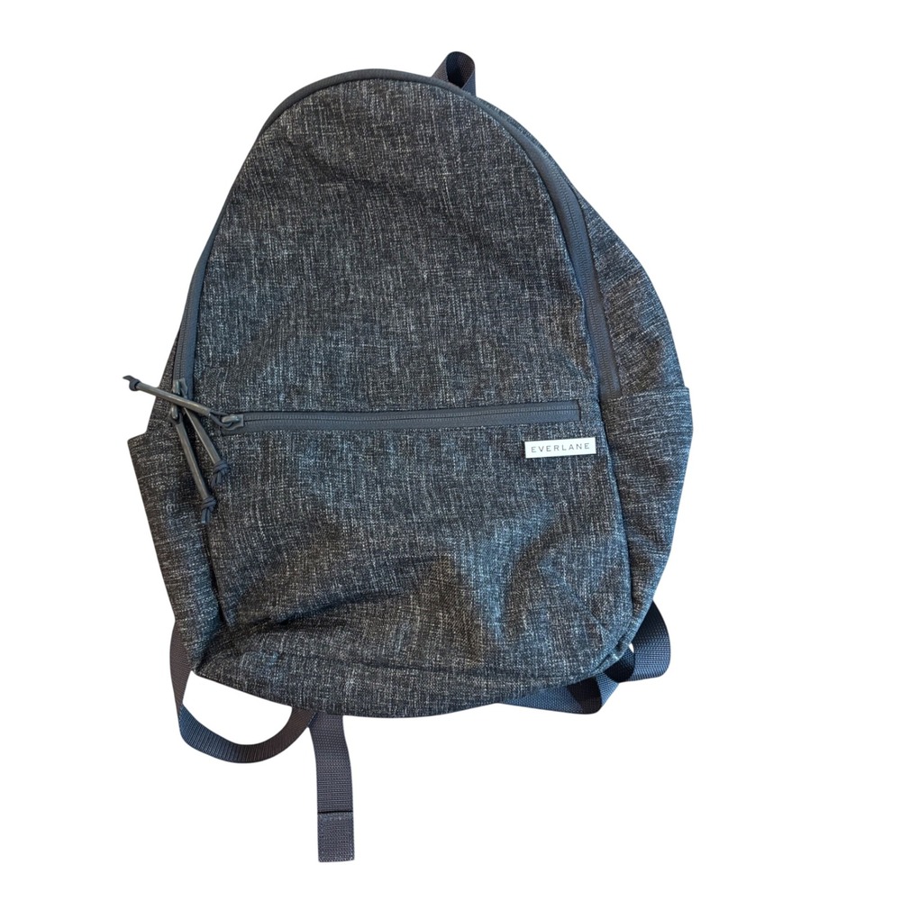 Everlane Street Nylon Zip Backpack Dark Grey Crosshatch Minimalist Bag